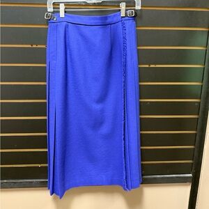 Laird-Portch of Scotland Pure New Wool Pleated Midi Skirt – purple – M